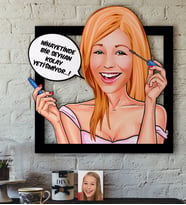 BK Gift Kişiye Özel Bayan Kolay Yetişmiyor Karikatürlü 3D Ahşap Tablo-7