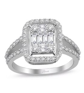 0.85 Ct Baget Pırlanta Modern Tasarım Yüzük