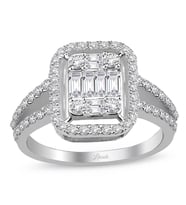 0.85 Ct Baget Pırlanta Modern Tasarım Yüzük