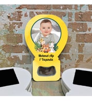 Balon Açacaklı Hediyelik Magnet - Safari Tasarım, Resimli Magnet, Bebek Doğum Günü Hatırası