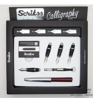 Scrikss Kaligrafi Seti Metal - Bordo  Scrikss Calligraphy  İsme Özel Kalem  Hediye Kalem