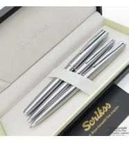Scrikss 78M 3'lü Set Krom  Roller Kalem + Tükenmez Kalem + Versatil Kalem Seti  Scrikss Metropolis  İsme Özel Kalem  Hediye Kalem