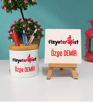 Fizyoterapist Kalemlik ve Dekoratif Taş Baskı Seti
