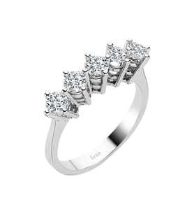 Sirius D Renk 1 Karat Pırlanta 5 Taş Yüzük 0717R0200