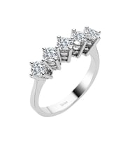 Sirius D Renk 1 Karat Pırlanta 5 Taş Yüzük 0717R0200