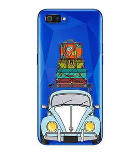 Tatil Araba Tasarımlı Süper Şeffaf Silikon Telefon Kılıfı Oppo Realmi C2