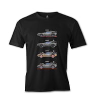 Back to the Future - Kronoloji Siyah Erkek Tshirt