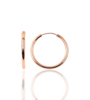 Söğütlü Silver Gümüş 36 mm rose kalın halka küpe