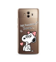 Snoopy Tasarımlı Süper Şeffaf Silikon Telefon Kılıfı Huawei Mate 10 Pro 