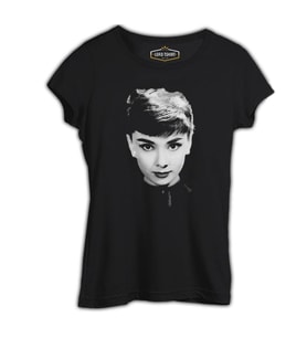 Audrey Hepburn Siyah Kadın Tshirt