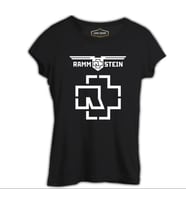 Rammstein - Logo Siyah Kadın Tshirt