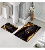 Banyo Halısı Ikili Klozet Takımı Kaymaz Tabanlı (60 xm x 100 cm + 40 cm x 60 cm) 