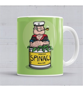 Popeye Spinach Temel Reis Kupa Bardak Porselen