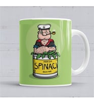 Popeye Spinach Temel Reis Kupa Bardak Porselen