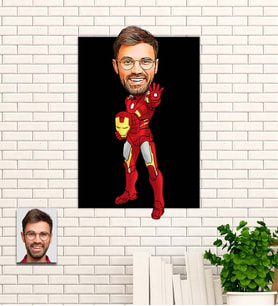 Kişiye Özel Yılın Süper Kahramanı  Karikatür Ahşap Tablo