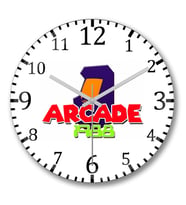 Arcade 1988 Atari Duvar Saati Bombeli Gercek Cam