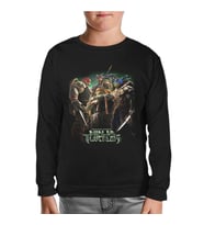 Ninja Turtles Siyah Çocuk Sweatshirt
