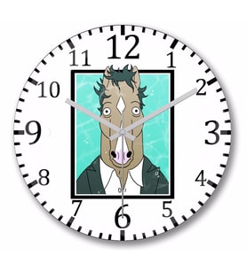 Bojack Horseman   Duvar  Saati Bombeli Gercek Cam