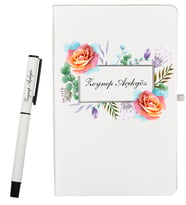 Öğretmene Hediye Kişiye Özel Defter ve Roller Kalem Seti