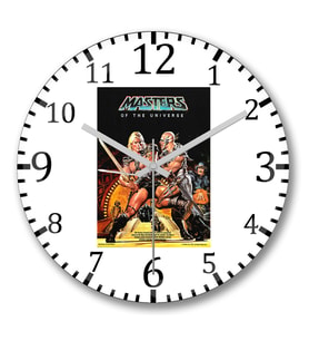 He-man Mestres do Universo Duvar Saati Bombeli Gercek Cam