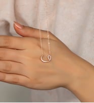 Else Silver 925 Ayar Gümüş Vav Harfi Kolye