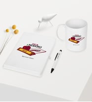 BK Gift Kişiye Özel Okul Müdürü Temalı Beyaz Defter Kalem Kupa Seti