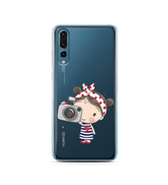 Foto Kız Tasarımlı Süper Şeffaf Silikon Telefon Kılıfı Huawei P20 Pro  