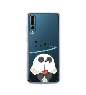 Panda Tasarımlı Süper Şeffaf Silikon Telefon Kılıfı Huawei P20 Pro  