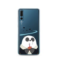 Panda Tasarımlı Süper Şeffaf Silikon Telefon Kılıfı Huawei P20 Pro  