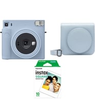 Fujifilm Instax SQ1  Fotoğraf Makinesi+Askı+pil+10'lu Film+Çanta Set (Mavi)