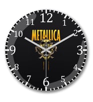 Metallica Duvar Saati Bombeli Gercek Cam