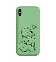 Iphone Xs Max Çizgi Tasarımlı Yeşil Lansman Telefon Kılıfı