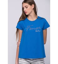 Fenerbahçe Orjinal Takofo Kadın T-Shirt  (Mavi)