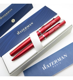 Waterman Allure Kırmızı Dolma Kalem + Tükenmez Kalem Set  İsme Özel Kalem  Hediye Kalem