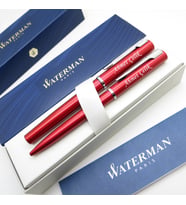 Waterman Allure Kırmızı Dolma Kalem + Tükenmez Kalem Set  İsme Özel Kalem  Hediye Kalem