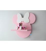Dfn Wood Minnie Mouse Şekilli Raf Kitaplık Duvar Rafı Çocuk Odası Raf