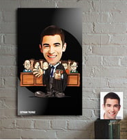 BK Gift Kişiye Özel Bay Avukat Karikatür Ahşap Tablo - 2