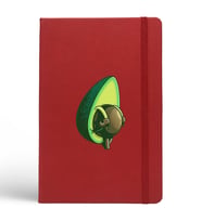 Avokado Tasarımlı Kırmızı Defter