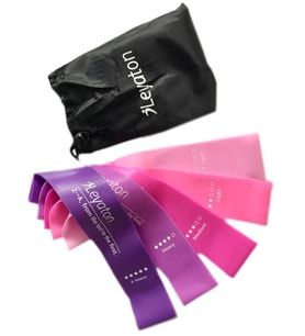 Leyaton Latex Aerobik Bandı 5'Li Set (NEW COLOR) Özel Çantalı