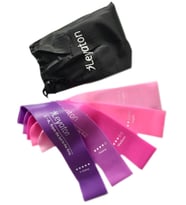 Leyaton Latex Aerobik Bandı 5'Li Set (NEW COLOR) Özel Çantalı