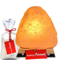 Tuzcu Ahmet Beyaz Tuzdan Yapılmış 3-4 kg Tuz Lamba Kaya Tuzu Hediyeli