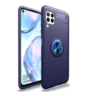 Microsonic Huawei P40 Lite Kılıf Kickstand Ring Holder Lacivert
