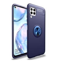 Microsonic Huawei P40 Lite Kılıf Kickstand Ring Holder Lacivert