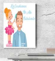 BK Gift Kişiye Özel Babalar Günü Temalı Kanvas Tablo  50x70cm 16660