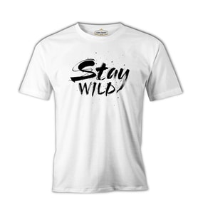 Stay Wild Beyaz Erkek Tshirt