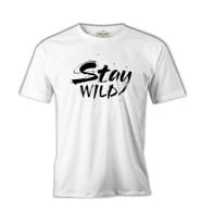 Stay Wild Beyaz Erkek Tshirt
