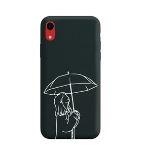 Iphone XR Çizgi Tasarımlı Siyah Lansman Telefon Kılıfı
