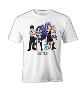 Fairy Tail 2 Beyaz Erkek Tshirt