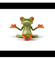 Yoga yapan Kurbağa Araba Oto Sticker Yapıştırma