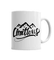 Cimitless Limitless Logo Preto Kupa Bardak Porselen